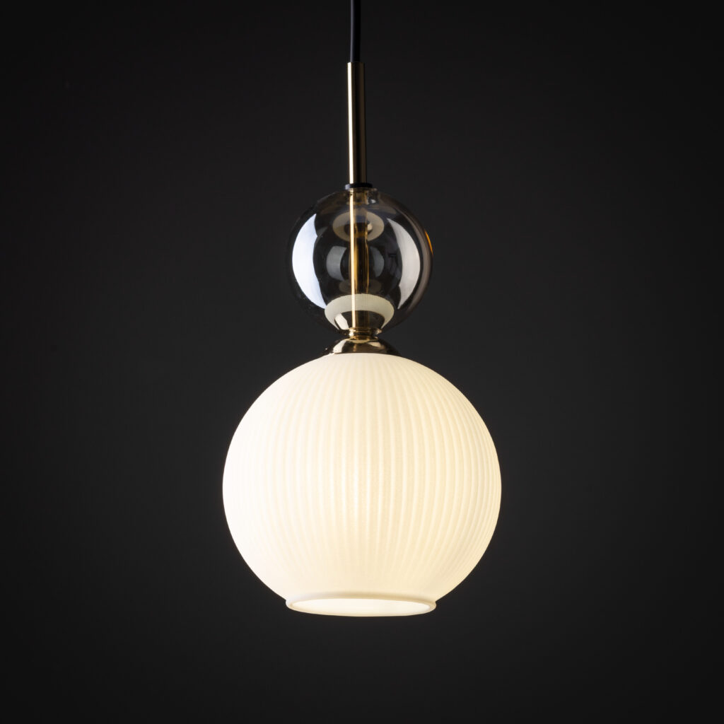 SOPHIA COGNAC WHITE LAMPA WISZACA 1XE14