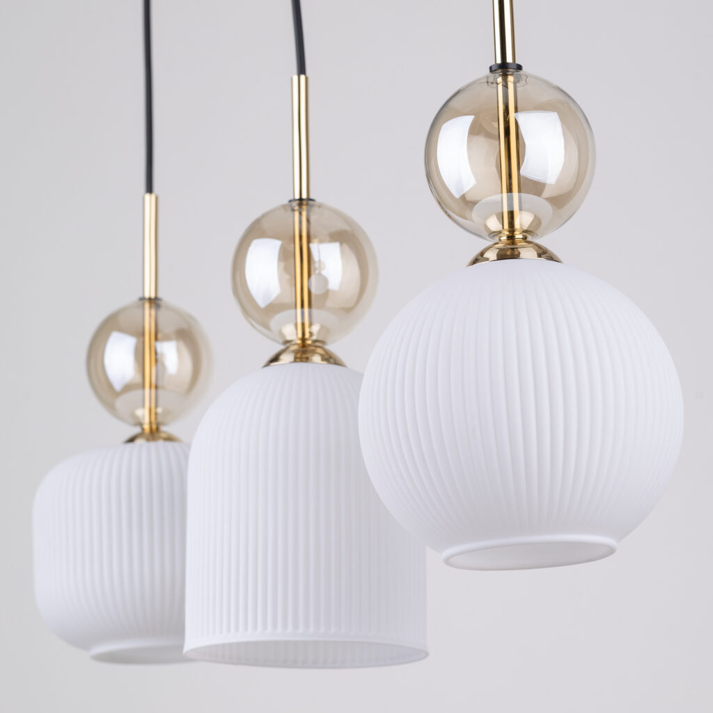 SOPHIA COGNAC WHITE LAMPA WISZĄCA 3XE14