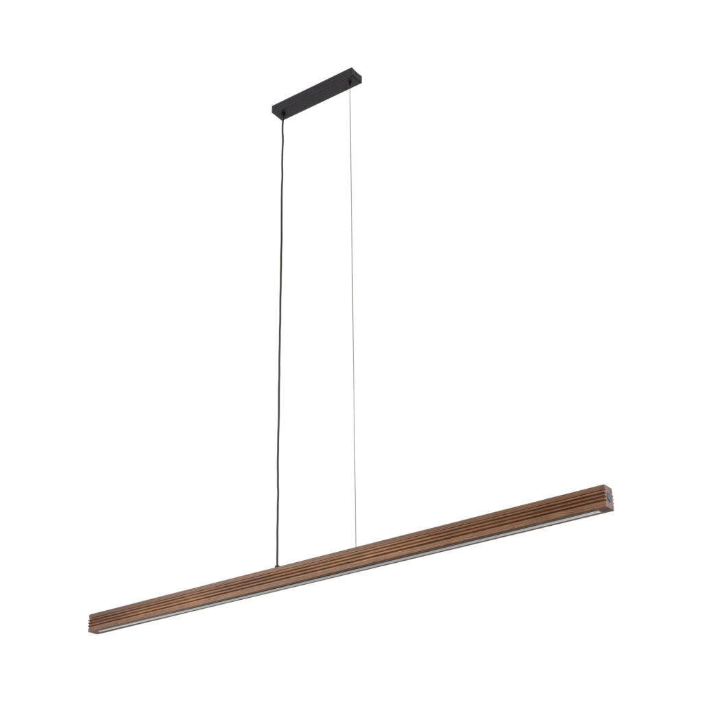 VIGA WOOD LED SOSNA SZCZOTKOWANA ORZECH LAMPA WISZĄCA