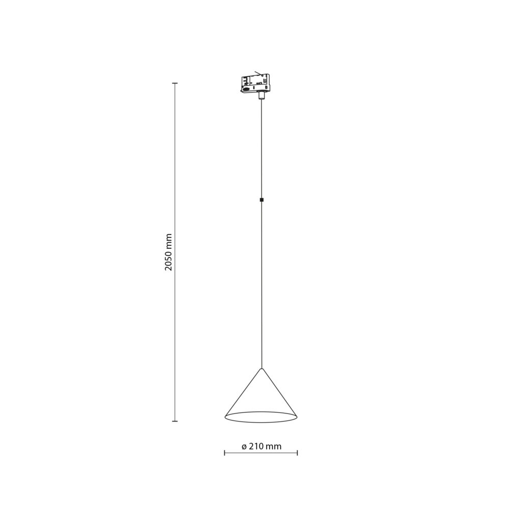 TRACER TRÓJOBWODOWY CONO BLACK 1XE27