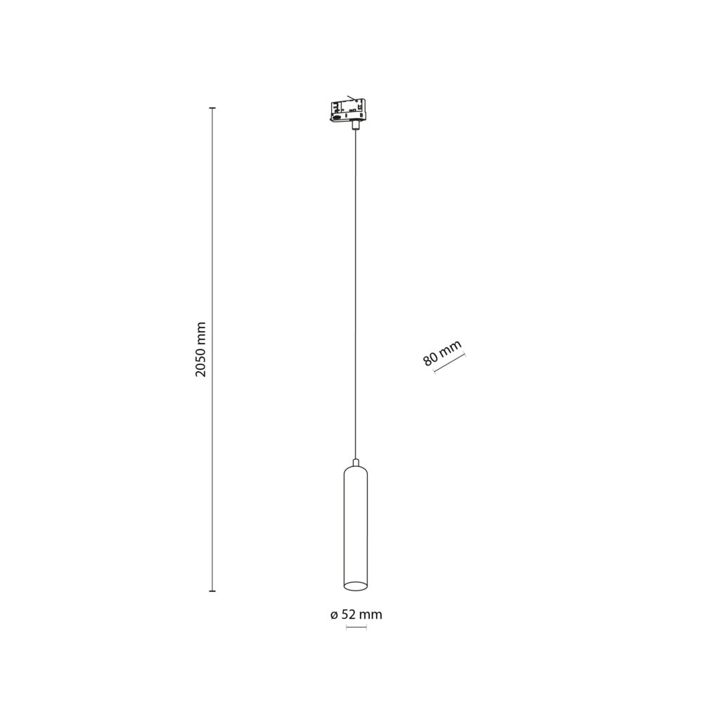 TRACER TRÓJOBWODOWY TUBE BLACK 1XGU10
