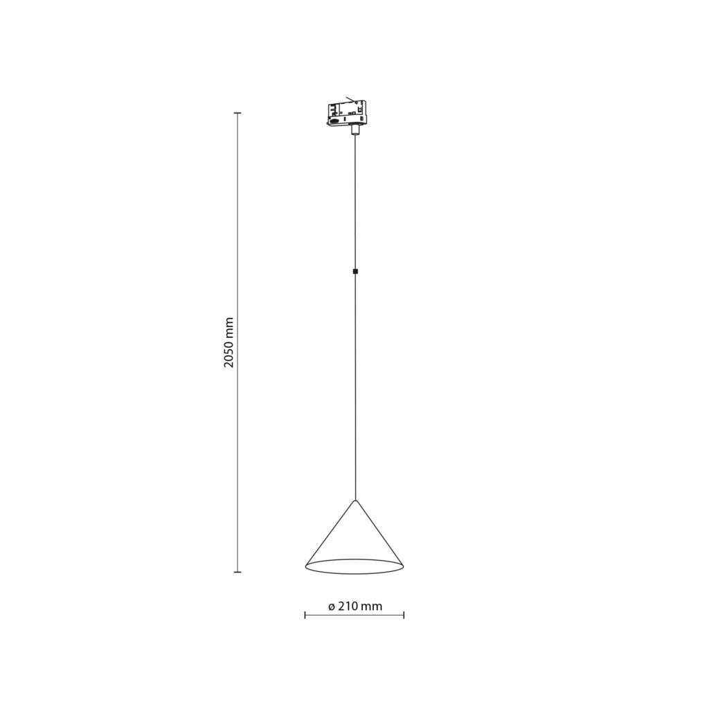 TRACER TRÓJOBWODOWY CONO SALMON 1XE27