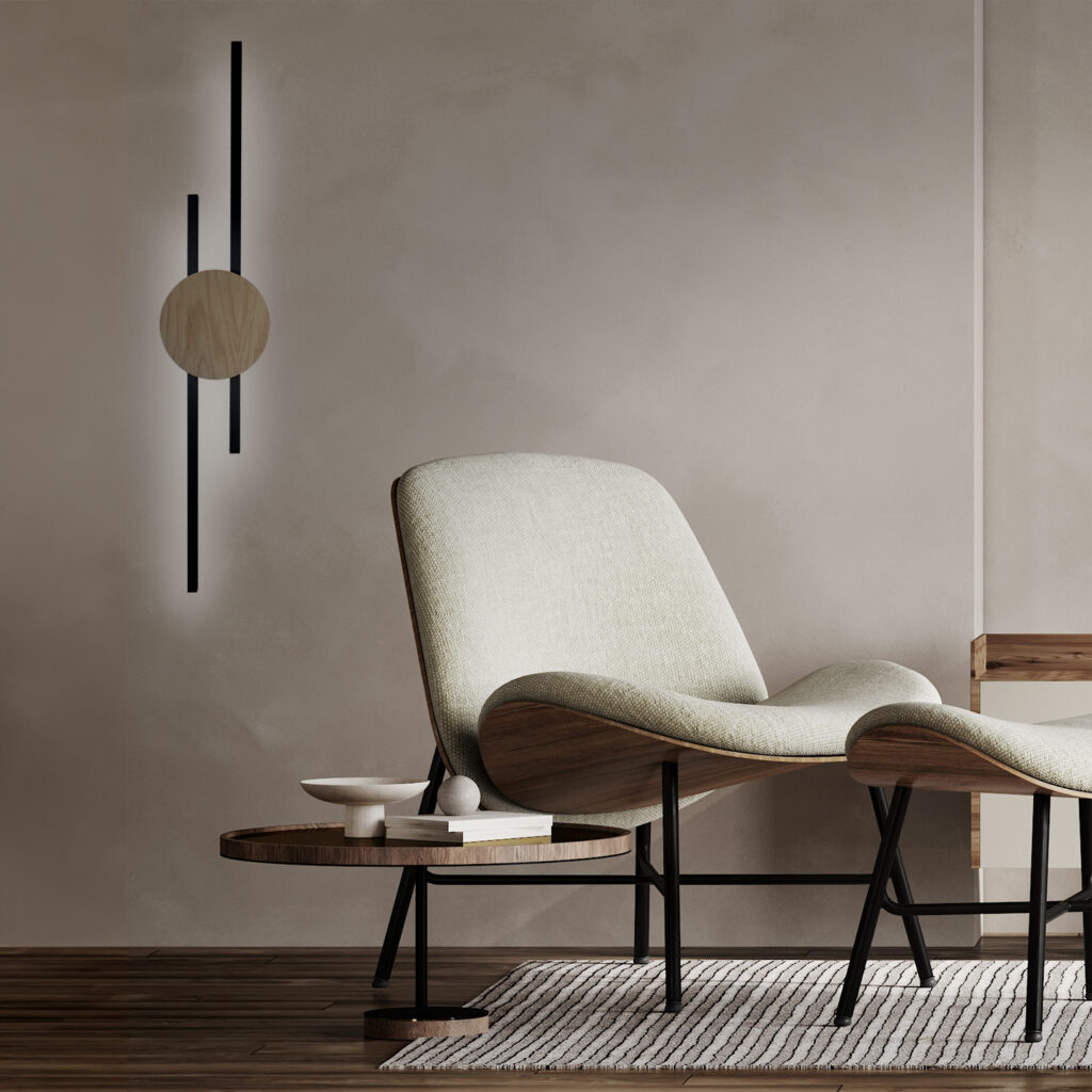 JAVA BLACK WOOD KINKIET 2