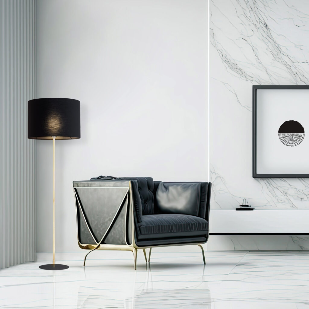 UMBERTO BLACK GOLD LAMPA PODŁOGOWA 1