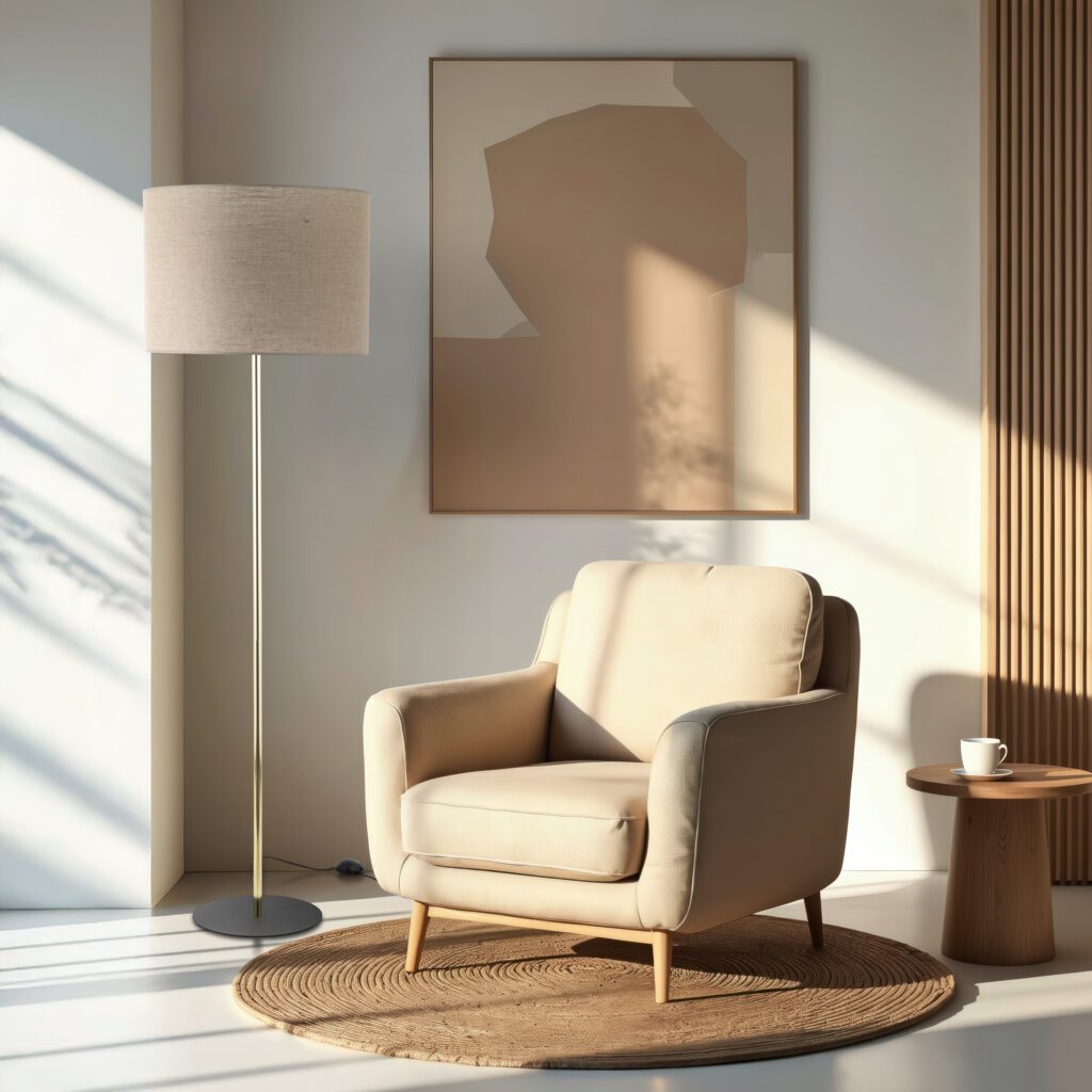 UMBERTO LINEN GOLD LAMPA PODŁOGOWA 1