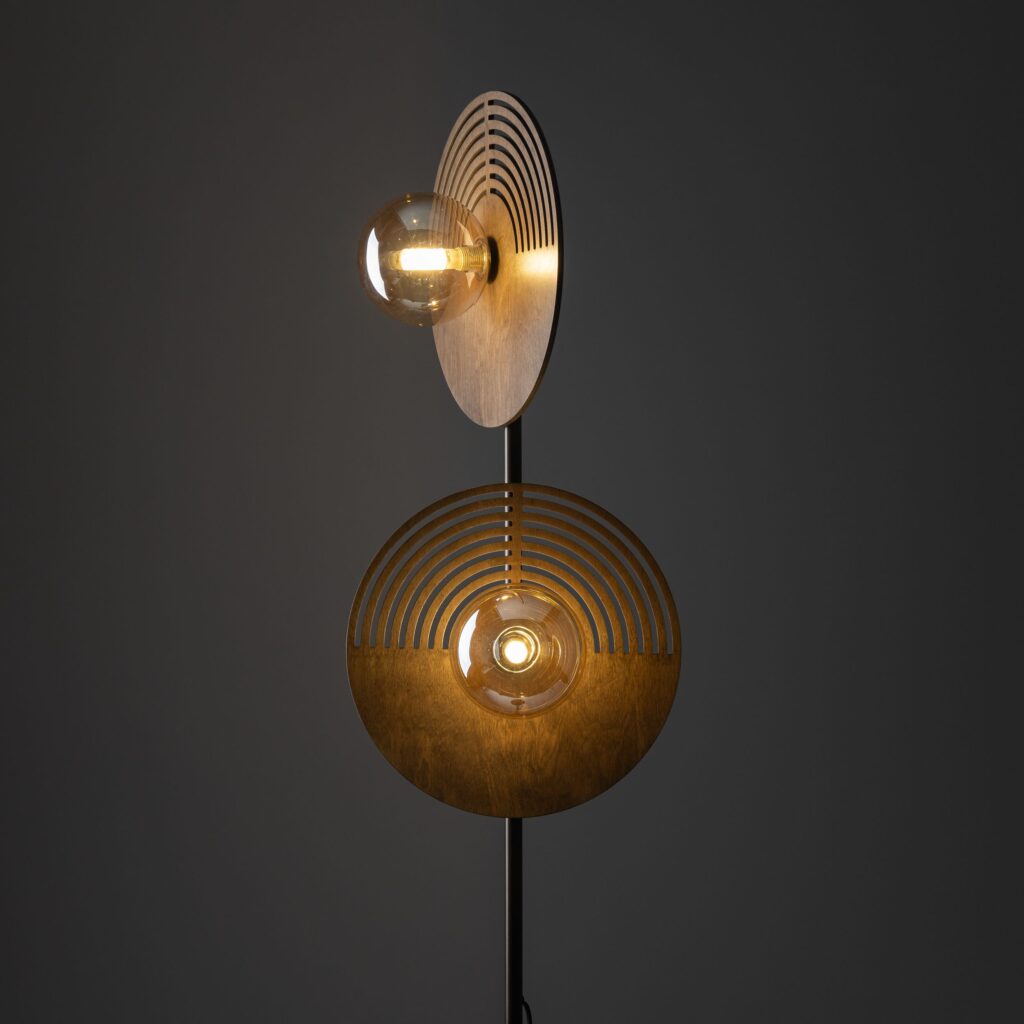 LUNAR WOOD LAMPA PODŁOGOWA 2XG9