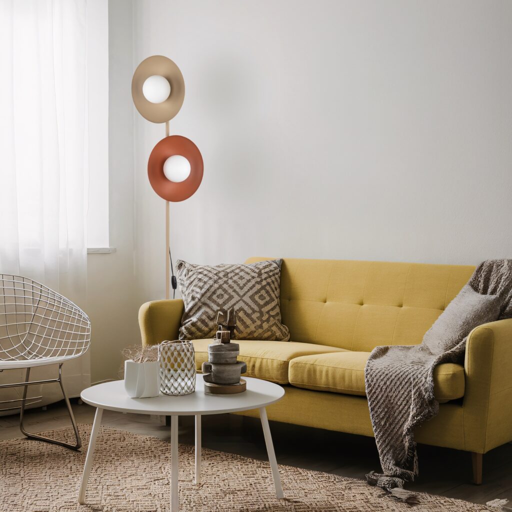 SLATE MIX GLASS LAMPA PODŁOGOWA 2XG9