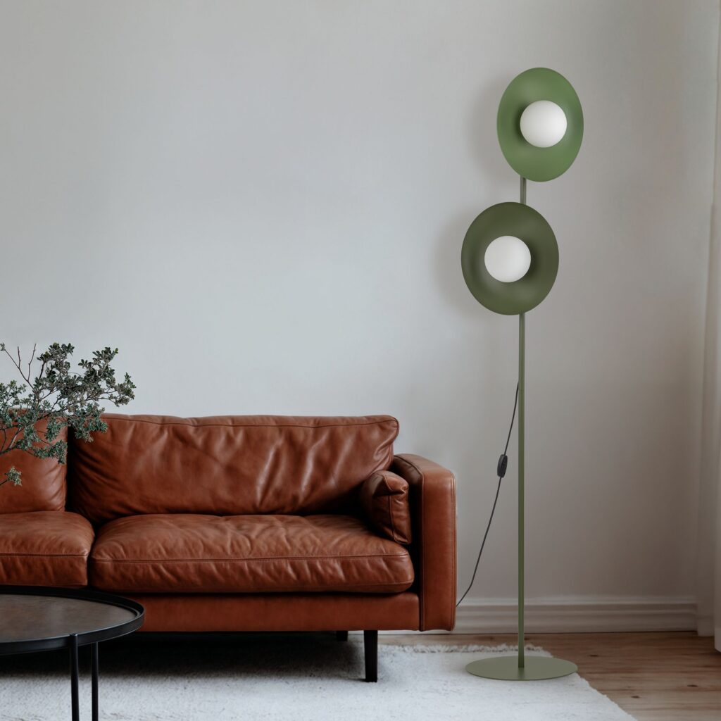 SLATE MIX GLASS LAMPA PODŁOGOWA 2XG9