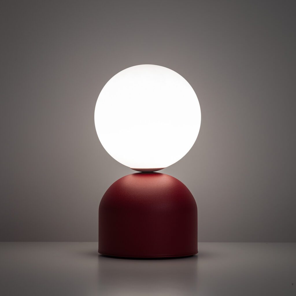 MIKI BURGUND LAMPKA NOCNA 1XG9