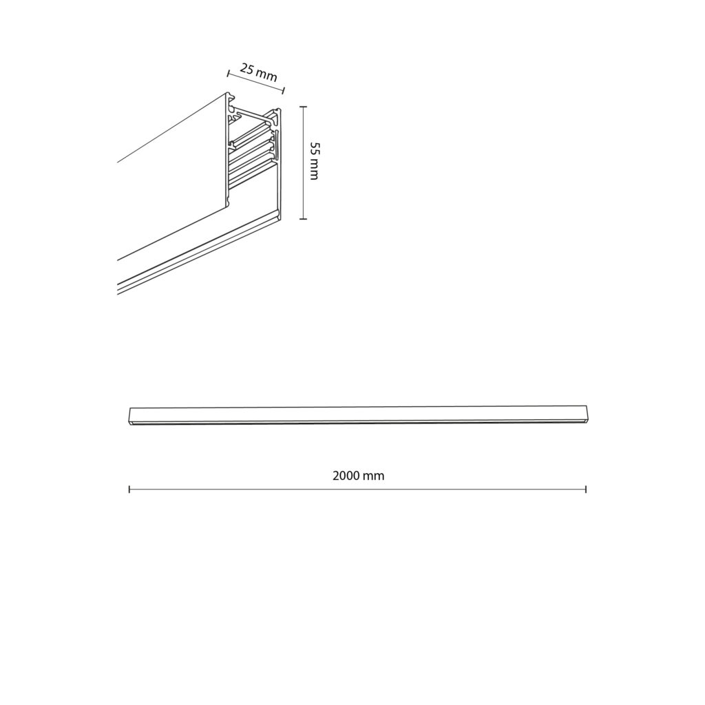 MAGNETIC EASY SZYNA BLACK NATYNKOWA 2M