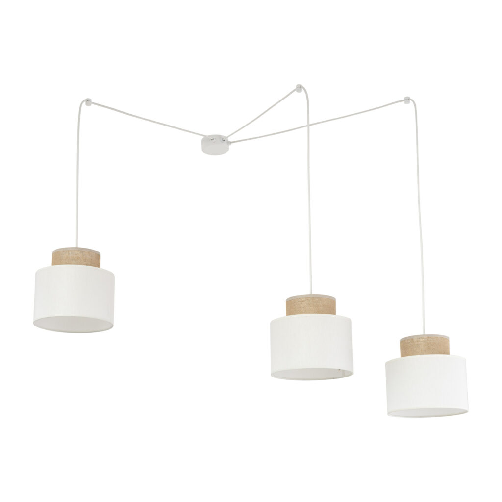 DUO WHITE JUTA LAMPA WISZACA 3