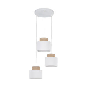 DUO WHITE JUTA LAMPA WISZACA 3 KOŁO