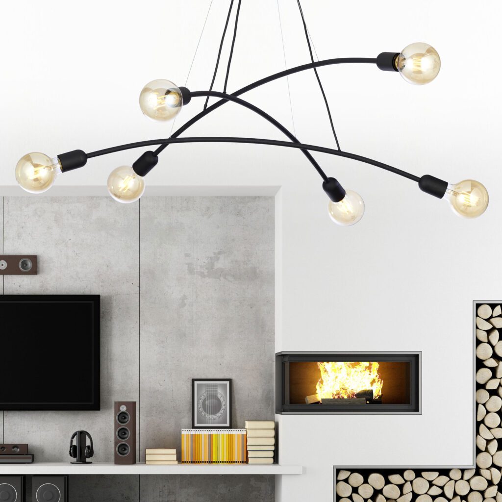 HELIX BLACK LAMPA WISZĄCA 6