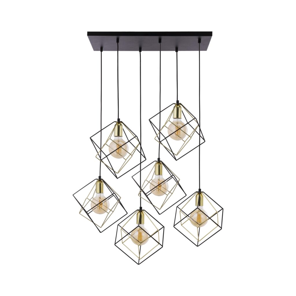 ALAMBRE LAMPA WISZĄCA  6 PŁ CZ/ZŁ