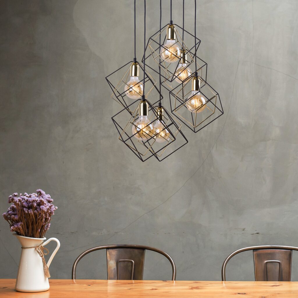 ALAMBRE LAMPA WISZĄCA  6 PŁ CZ/ZŁ