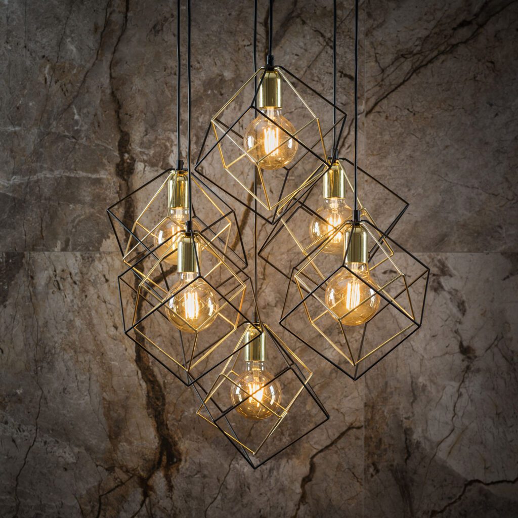 ALAMBRE LAMPA WISZĄCA  6 PŁ CZ/ZŁ