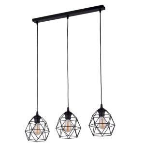 GALAXY BLACK LAMPA WISZĄCA 3  LISTWA