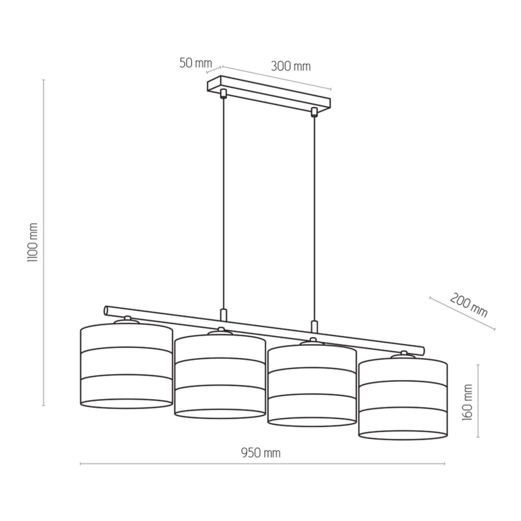 TAGO BLACK LAMPA WISZĄCA 4
