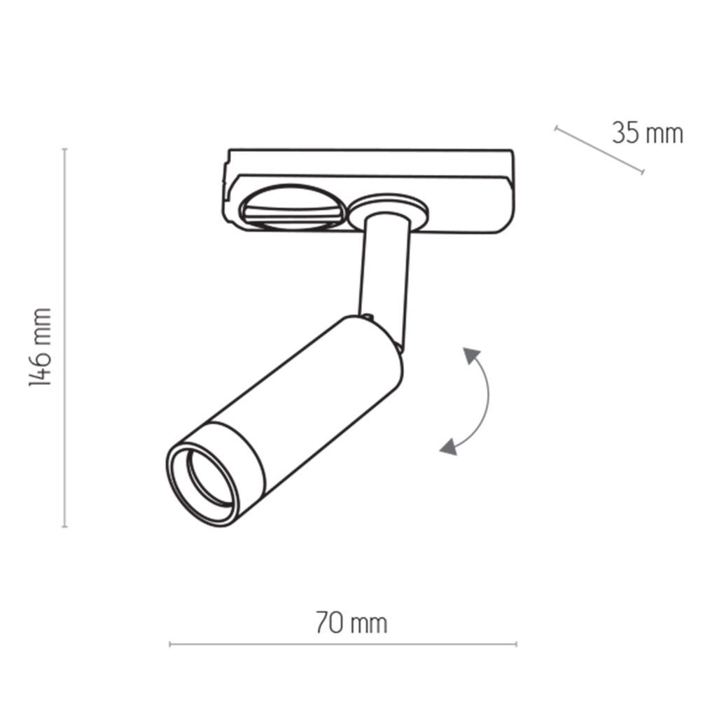 TRACER LED BIAŁY/CHROM
