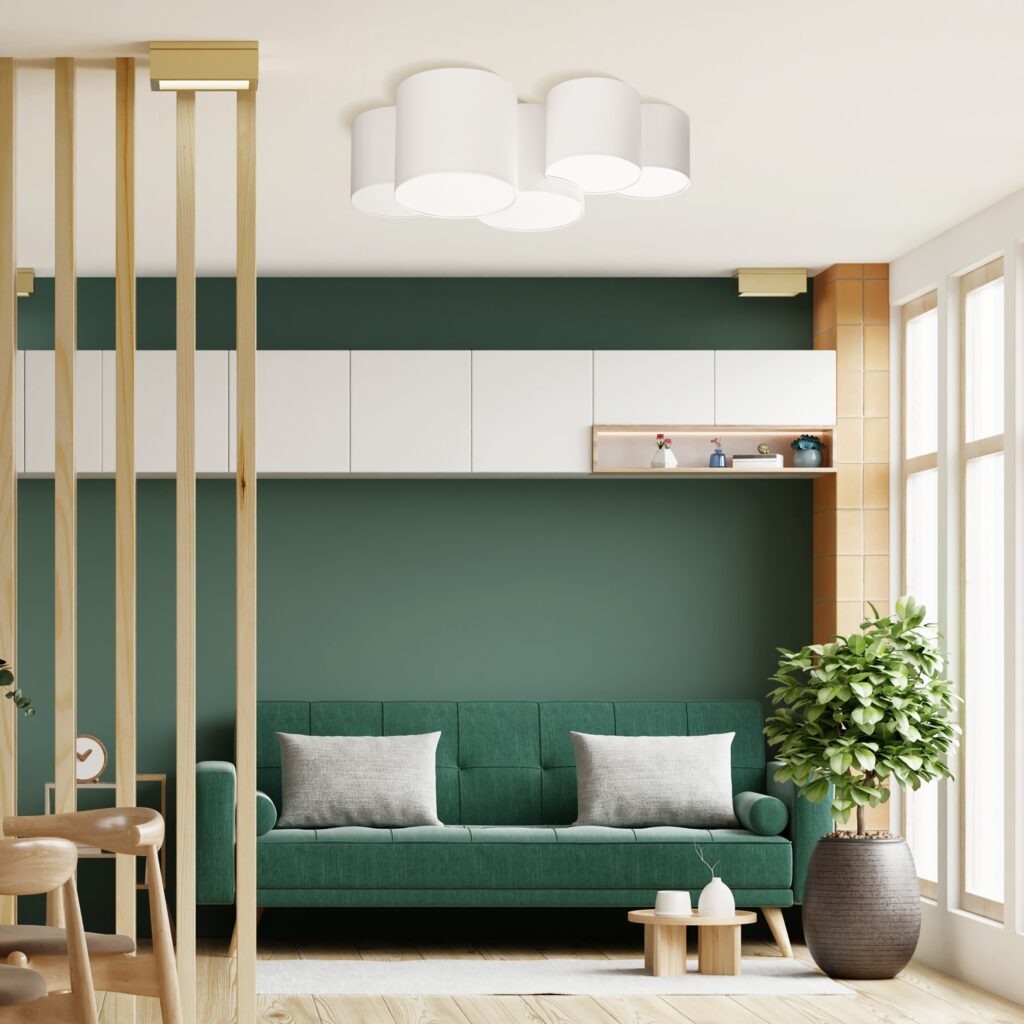 MONA WHITE LAMPA SUFITOWA 5 PŁ