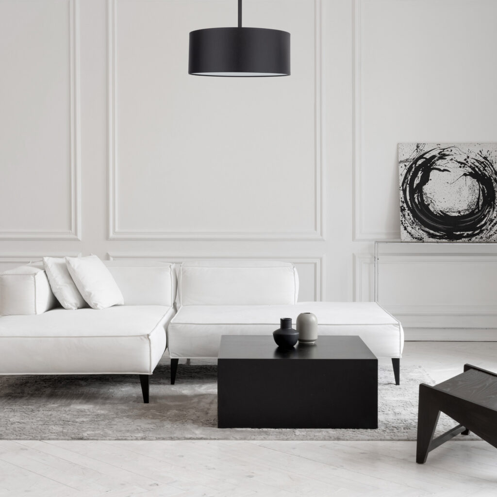 RONDO BLACK LAMPA SUFITOWA 4  450