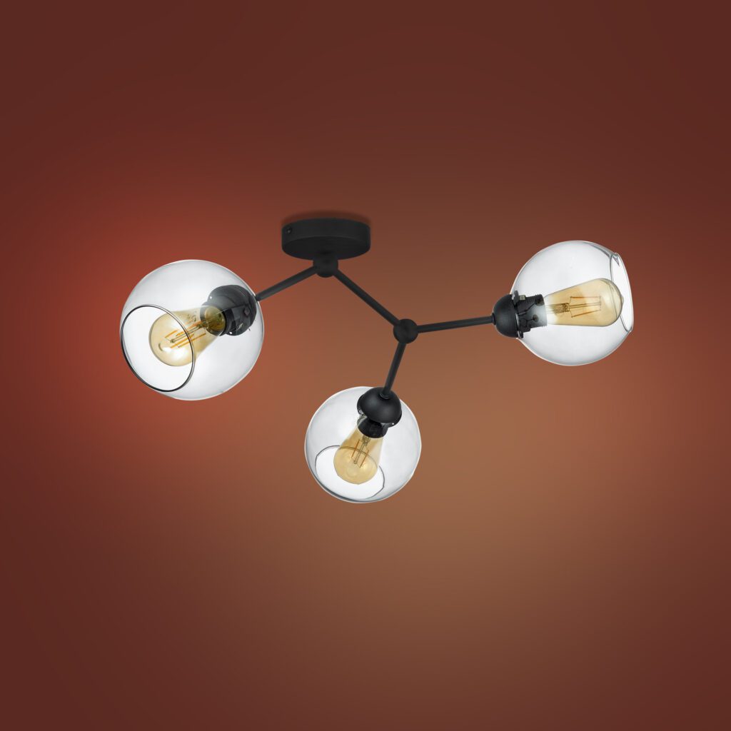 FAIRY LAMPA SUFITOWA 3 PŁ CZARNA