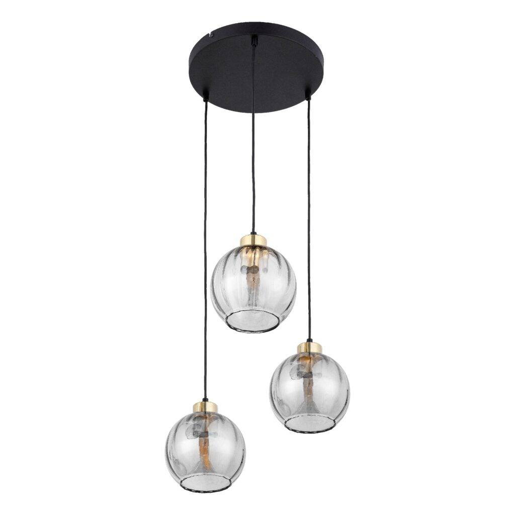 DEVI TRANSPARENT LAMPA WISZĄCA 3  KOŁO