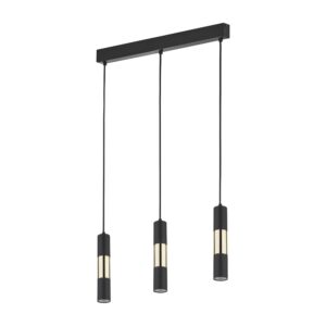 VIVIEN BLACK/GOLD LAMPA WISZĄCA 3 LISTWA