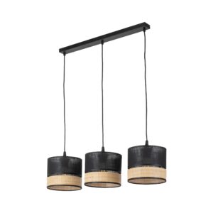 PAGLIA NEW BLACK LAMPA WISZĄCA 3 LISTWA
