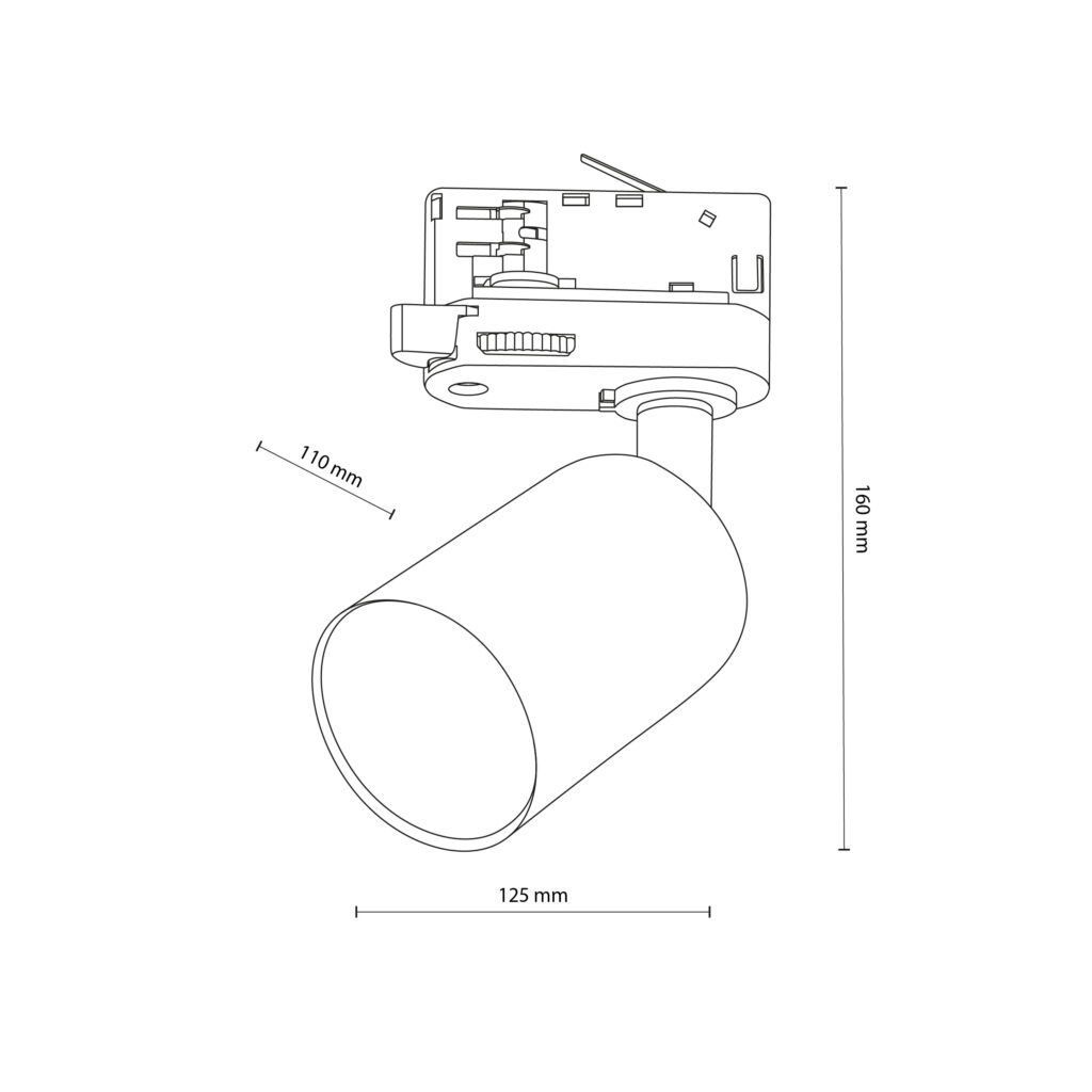 TRACER TRÓJOBWODOWY TOP BLACK 1 GU10