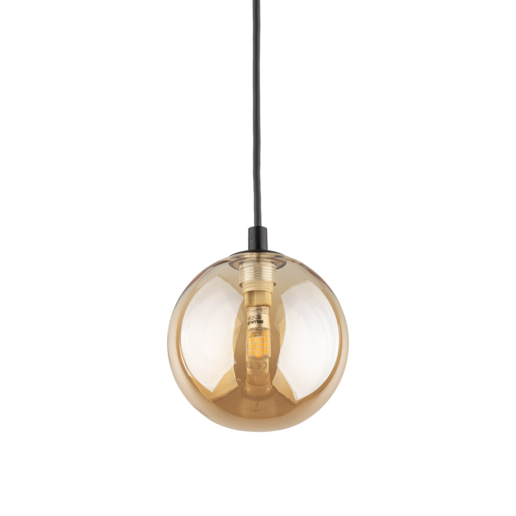 TRACER BLACK AMBER GLASS WISZĄCA 1 G9