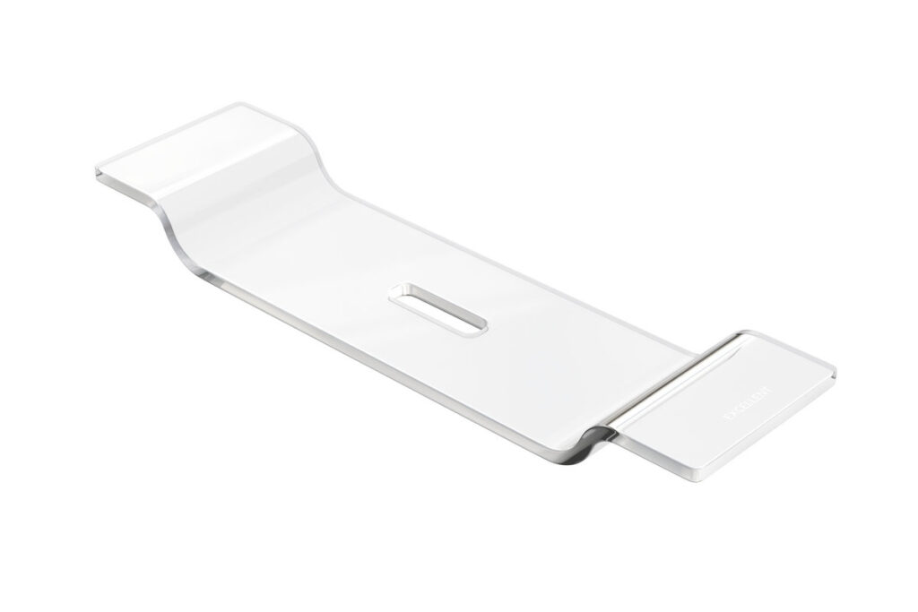 Zen półka wannowa gięta 75 cm akrylowa,