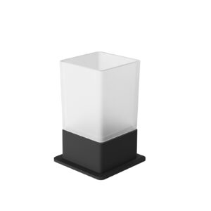 Riko kubek stojący szklany, czarny mat