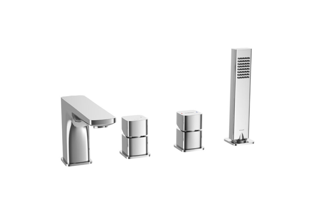 Keria bateria wannowa 4 otworowa, chrom