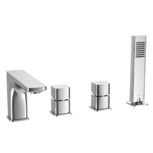 Keria bateria wannowa 4 otworowa, chrom