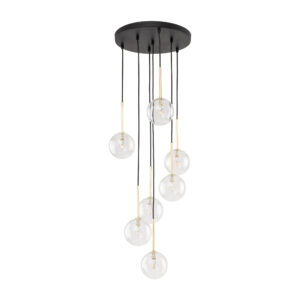 NILOS BLACK / GOLD LAMPA WISZĄCA 7