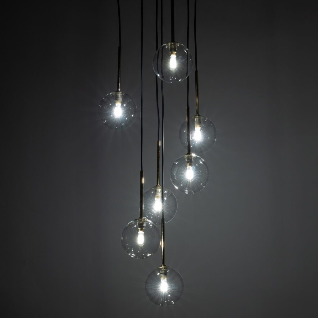 NILOS BLACK / GOLD LAMPA WISZĄCA 7