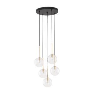 NILOS BLACK / GOLD LAMPA WISZĄCA 5