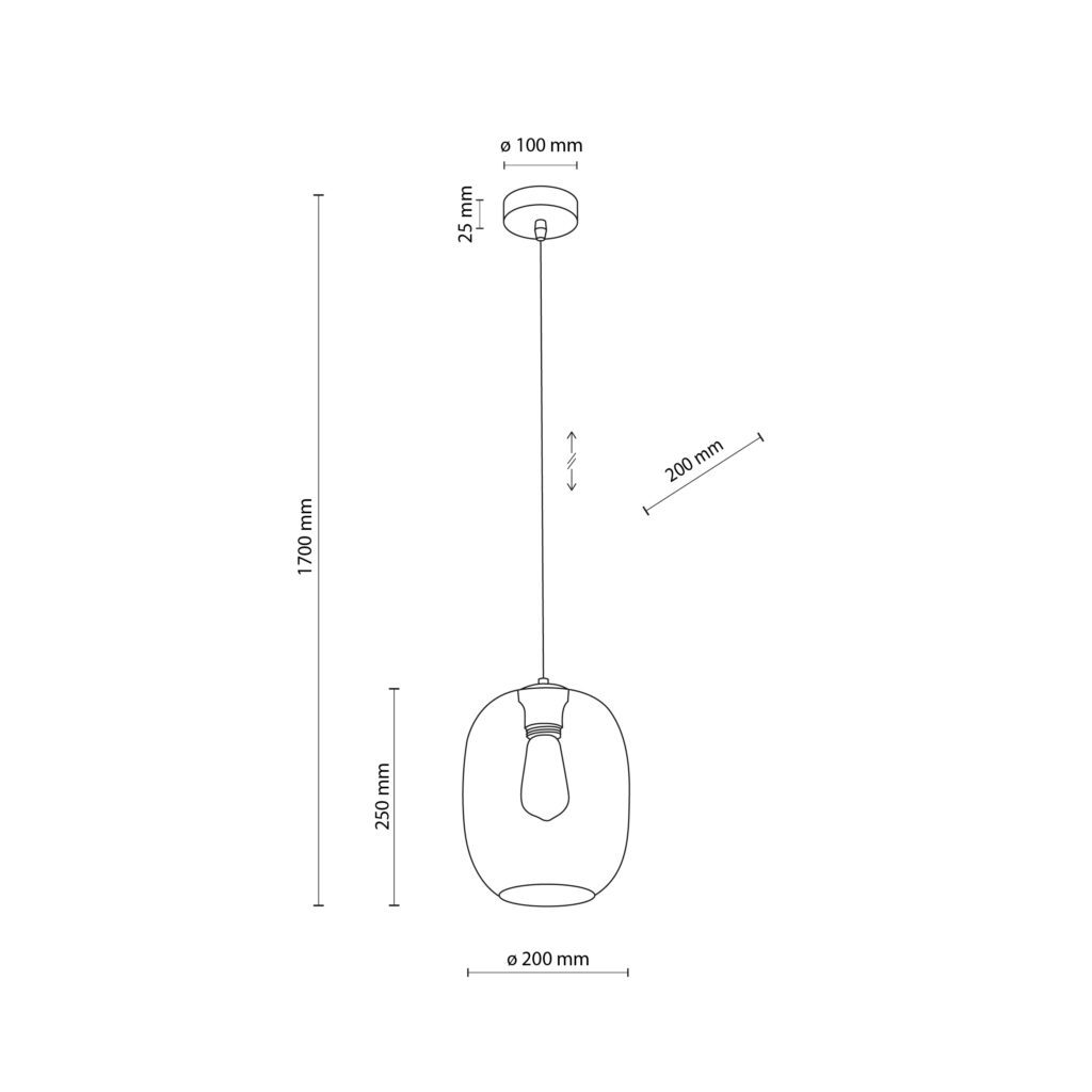 ELIO GRAPHITE LAMPA WISZACA 1