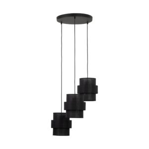 CALISTO BLACK LAMPA WISZĄCA 3  KOŁO