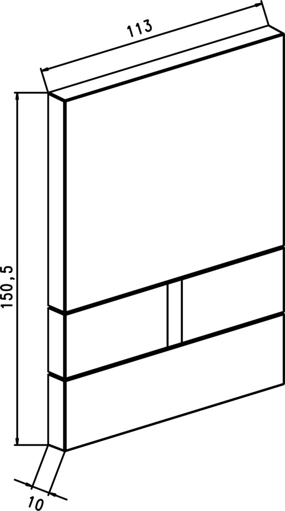 JOMO/WERIT PRZYCISK EXCLUSIVE URI-K 230V,PISUAR CZARNY MATOWY 4030144825944