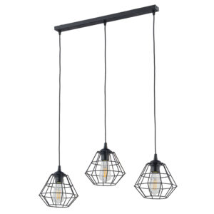 DIAMOND NEW BLACK LAMPA WISZĄCA 3  LISTWA