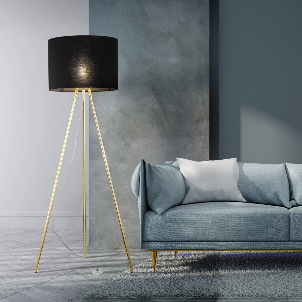 UMBERTO BLACK GOLD LAMPA PODŁOGOWA 1