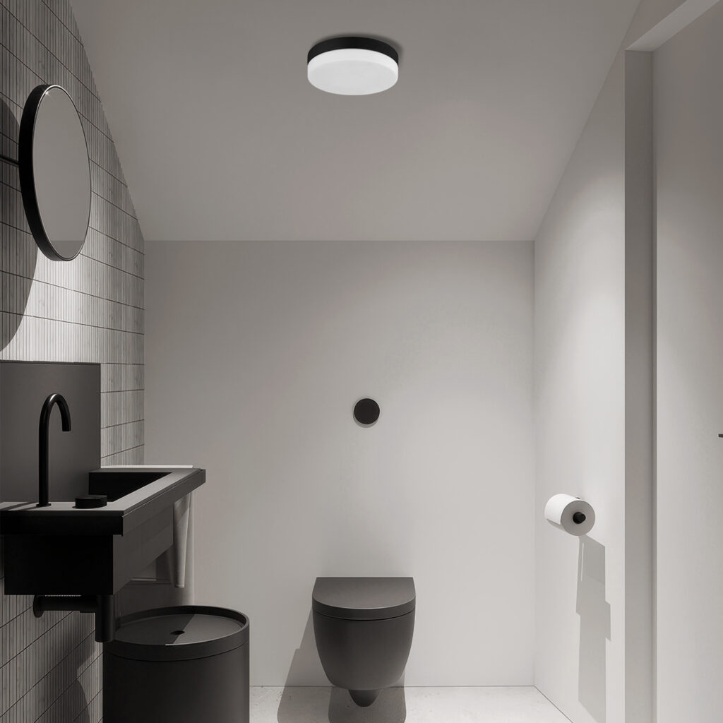 PORI BLACK PLAFON ŁAZIENKOWY 2XE27 IP 44