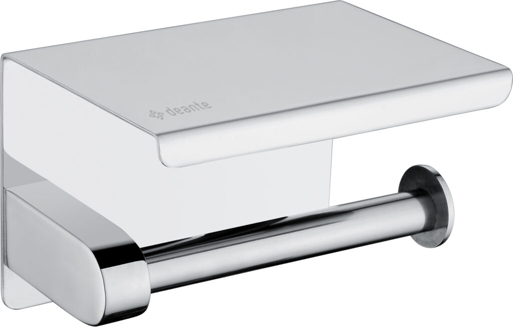 Uchwyt na papier toaletowy ścienny – z półką