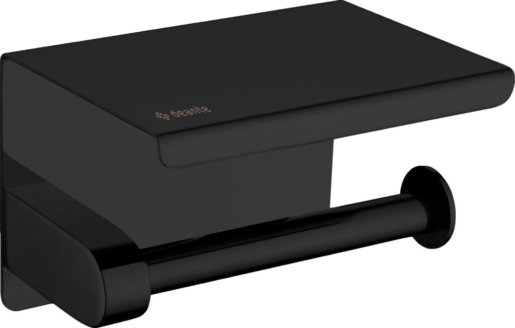 Uchwyt na papier toaletowy ścienny – z półką