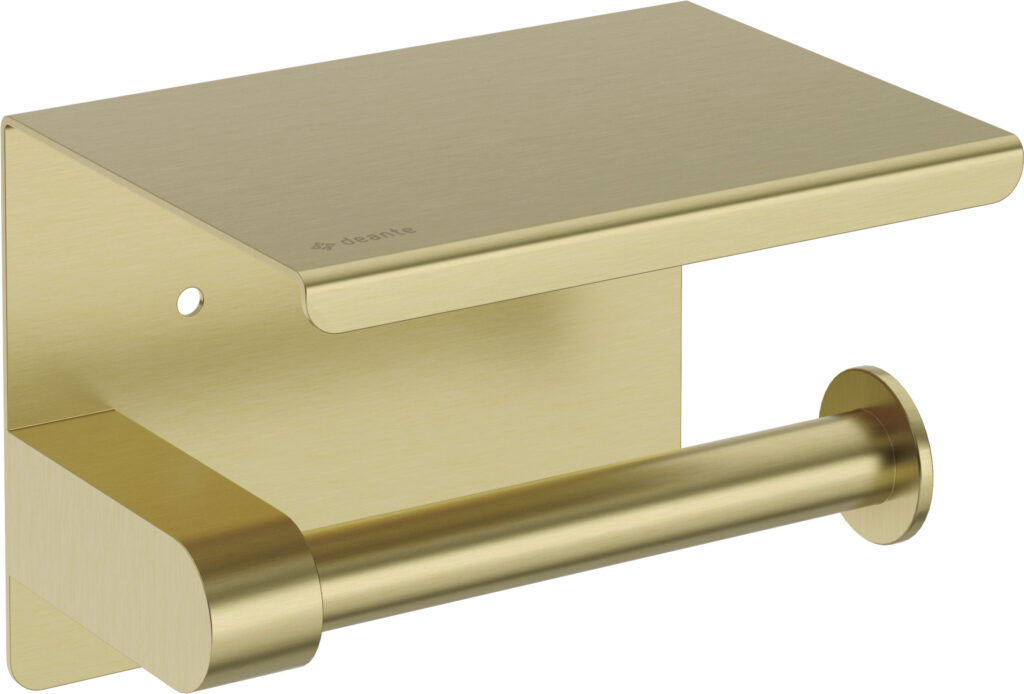 Uchwyt na papier toaletowy ścienny – z półką