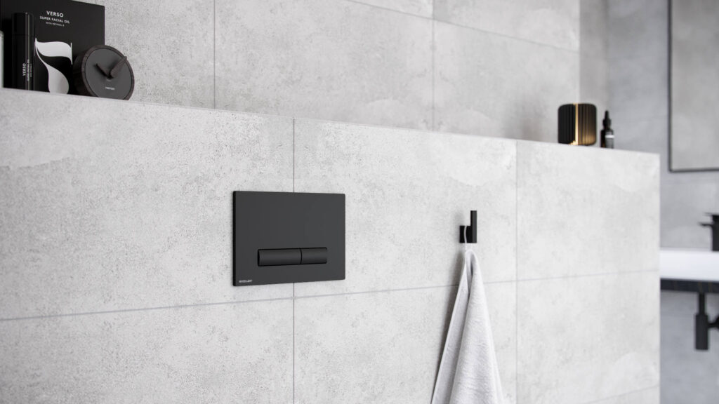 Aurro Fresh przycisk spłukujący do stelaża podtynkowego WC Shiro Premium, czarny soft