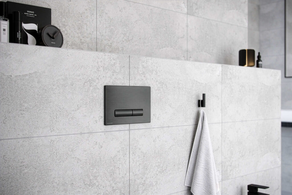 Aurro Fresh przycisk spłukujący do stelaża podtynkowego WC Shiro Premium, grafit szczotkowany