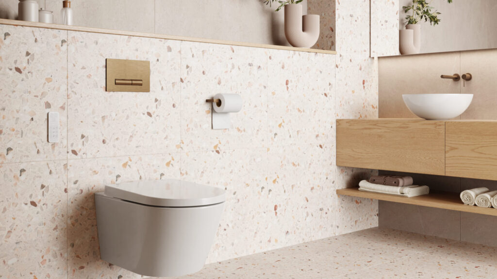 Aurro Fresh przycisk spłukujący do stelaża podtynkowego WC Shiro Premium, miedziany szczotkowany